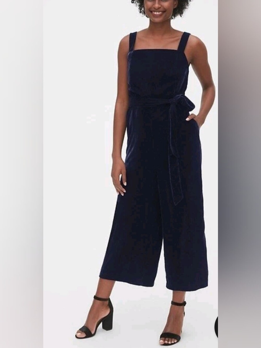 Gap Wide Leg Jumpsuit in Blue Velvet Size 18 NWT